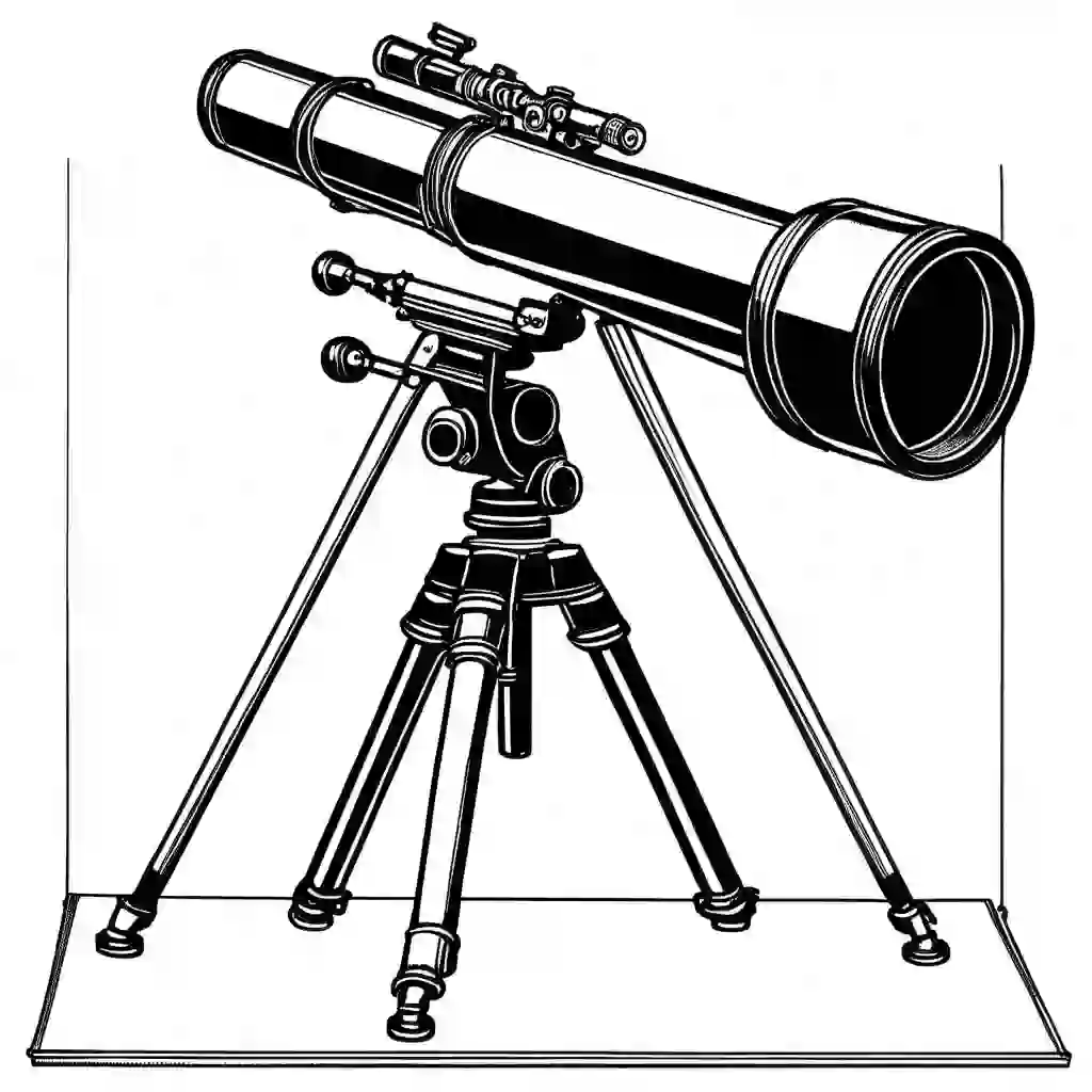 Telescopes coloring pages